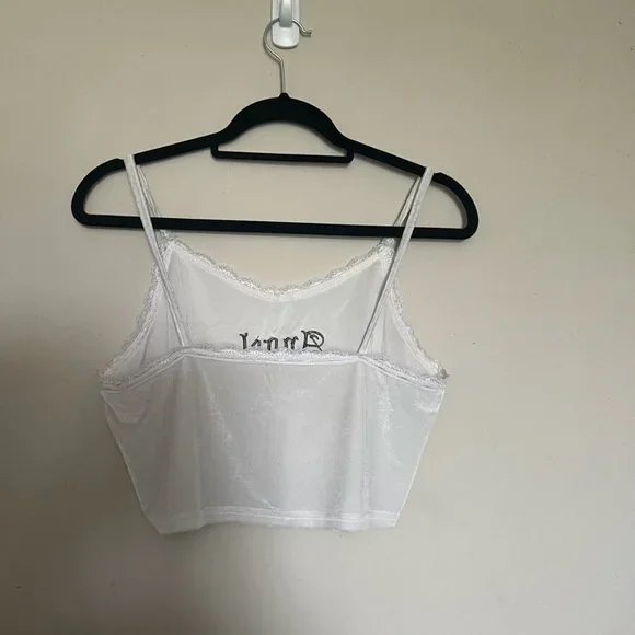 angel velvet lace trim crop top - Picture 3 of 3